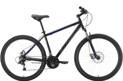 Велосипед Stark Outpost 27.5 1 D (2022) черный/голубой