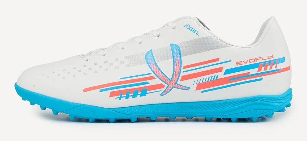 Реальное фото Бутсы Jogel Evofly TF Talant белый/голубой 4211 от магазина Спортев