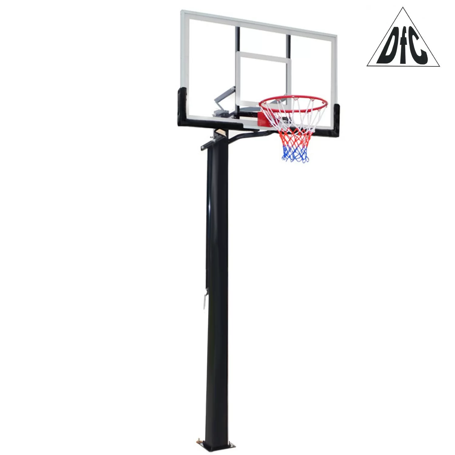 Реальное фото Баскетбольная стационарная стойка DFC ING56A 143x80cm акрил (три короба) от магазина СпортЕВ