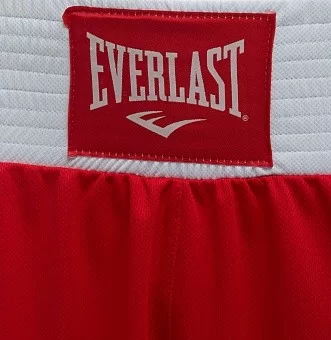 Реальное фото Трусы боксерские Everlast Elite красн/белые 3652 от магазина СпортЕВ
