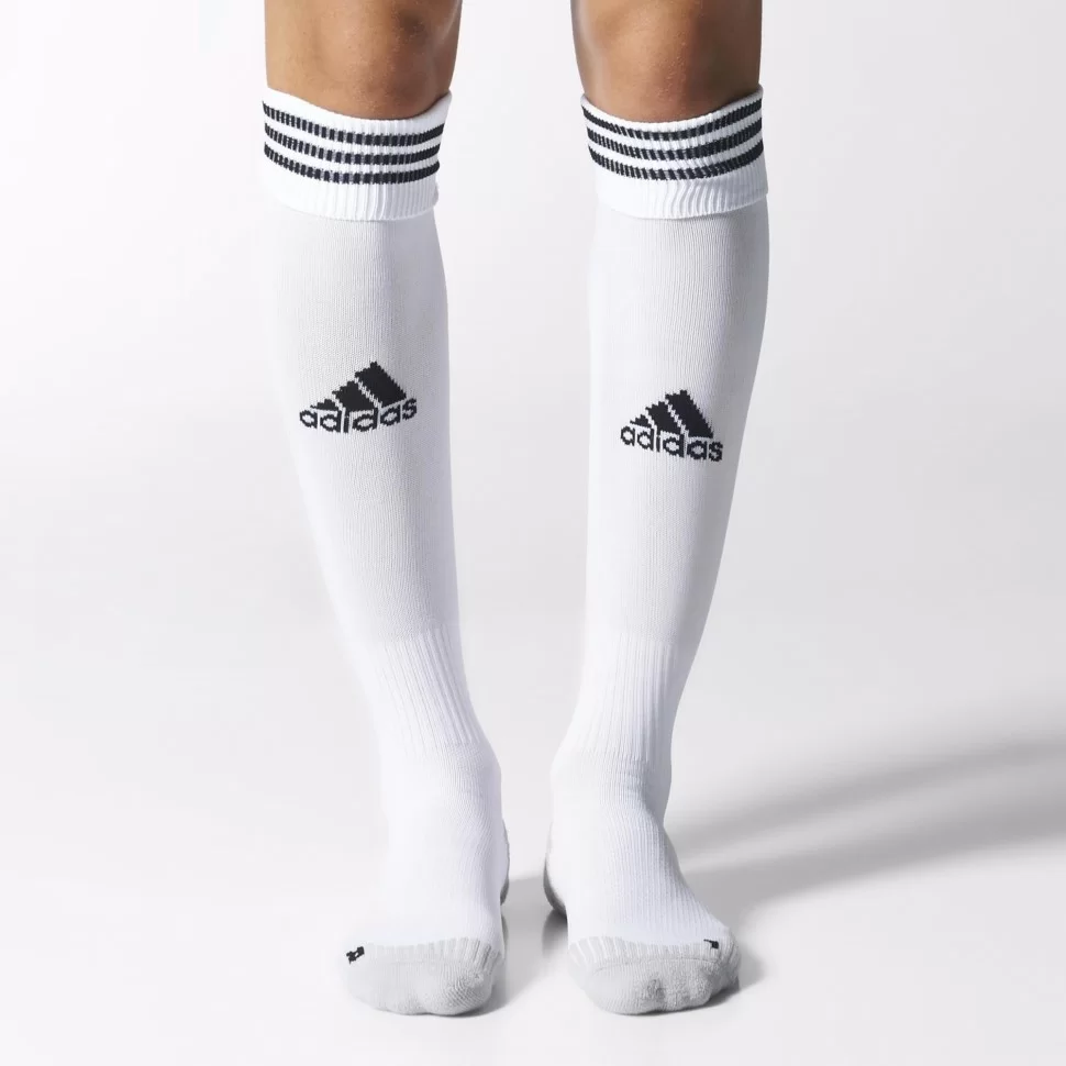 Реальное фото Гетры футбольные Adidas AdiSock белый/черный 608573 от магазина СпортЕВ