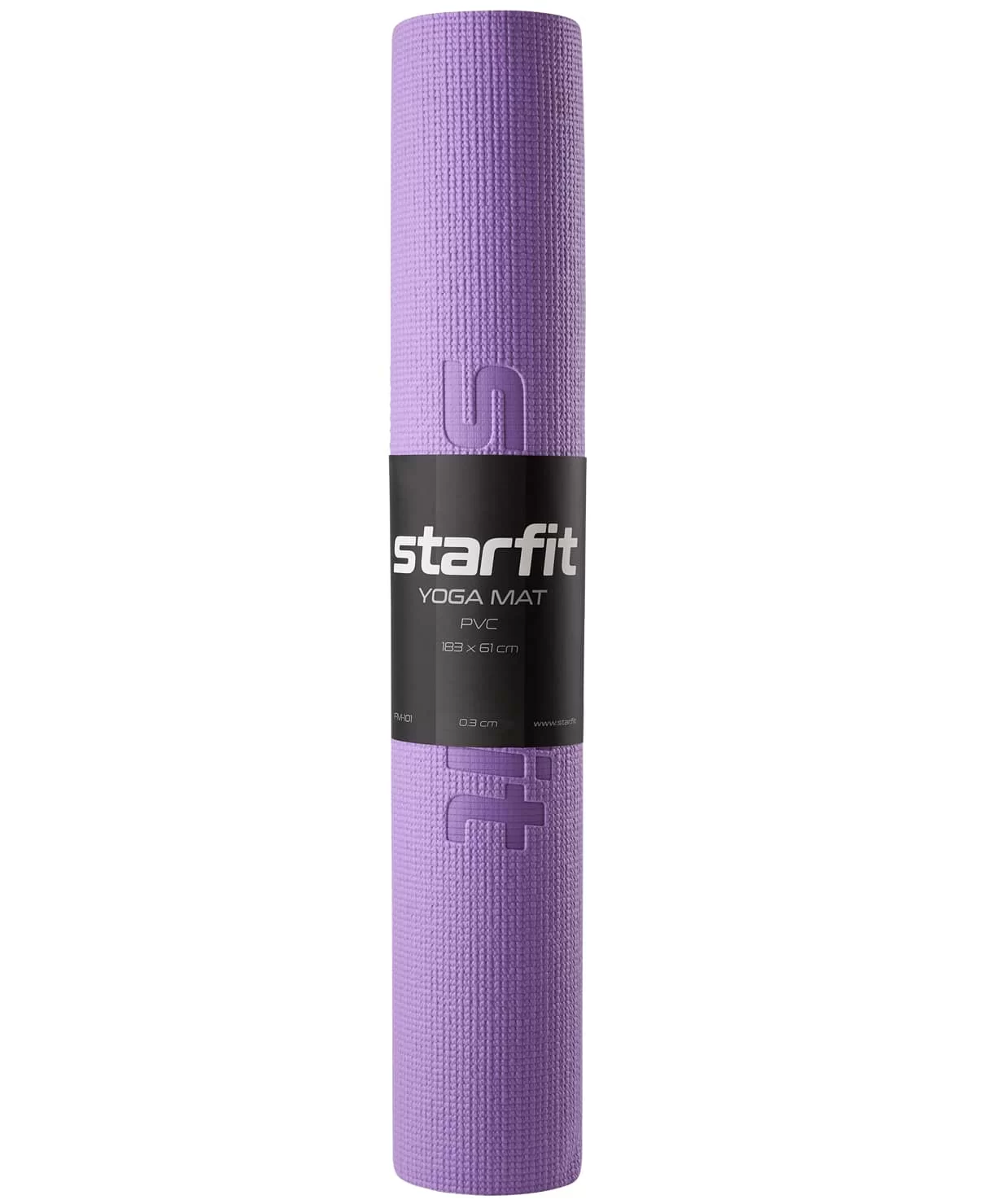 Реальное фото Коврик для йоги 183x61x0,3 см StarFit FM-101 PVC фиолетовый пастель 1587 от магазина СпортЕВ