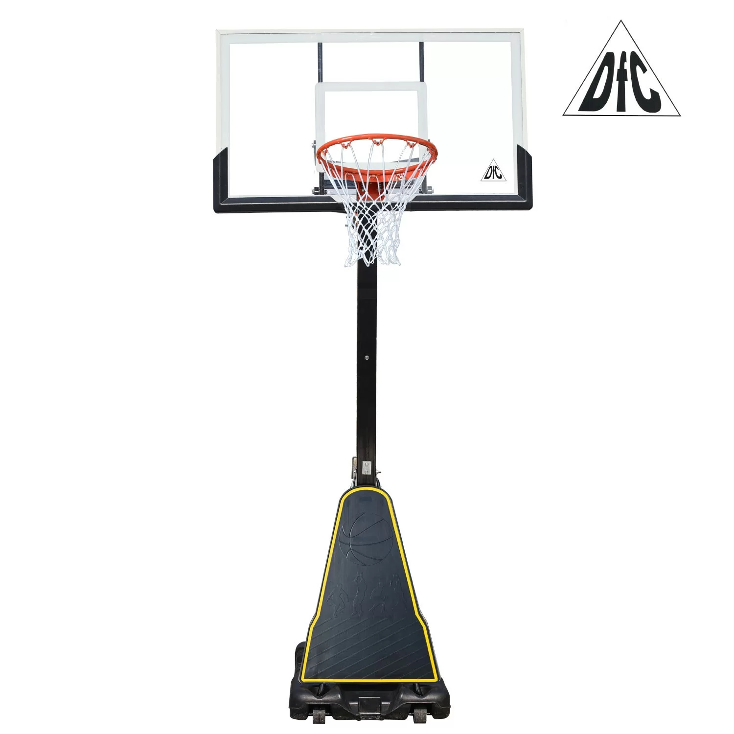 Реальное фото Баскетбольная мобильная стойка DFC STAND50P 127x80cm поликарбонат винт. рег-ка от магазина СпортЕВ