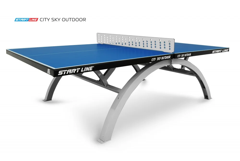 Реальное фото Стол теннисный City SKY Всепогодный Синий от магазина Спортев