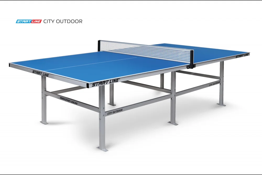 Стол теннисный City Всепогодный с сеткой Синий Реальное фото Стол теннисный City Всепогодный с сеткой Синий от магазина Спортев