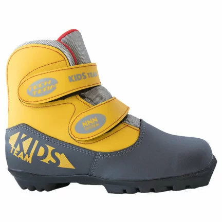 Реальное фото Ботинки лыжные TechTeam Kids NNN серо-желтые от магазина СпортЕВ