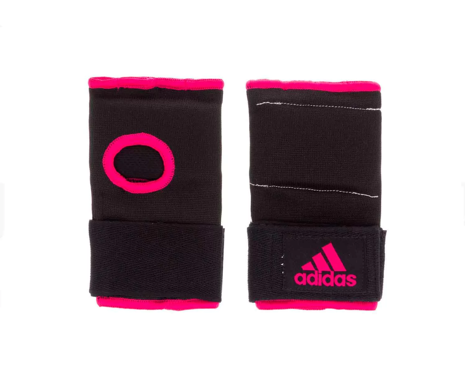 Реальное фото Перчатки внутренние Adidas Super Inner Gloves Gel Knuckle черн/розовый S adiBP021 от магазина СпортЕВ