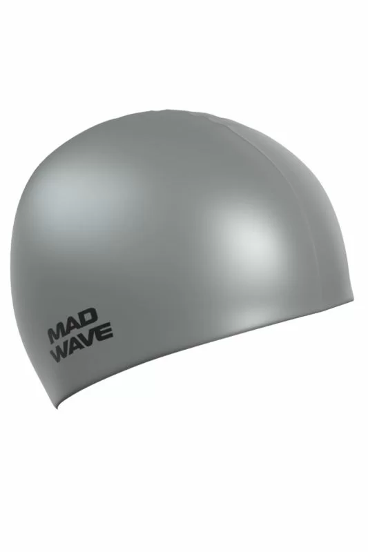 Реальное фото Шапочка для плавания Mad Wave Intensive grey M0535 01 0 17W от магазина СпортЕВ