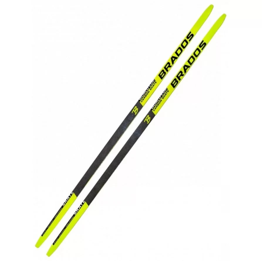 Реальное фото Беговые лыжи STC Brados Carbon Skate Export FIN желтый 054069 от магазина Спортев