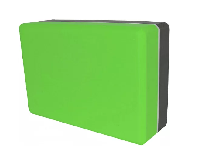 Реальное фото Блок для йоги Hawk YW-6015/G/FG серый/флуоресцентный зеленый от магазина СпортЕВ