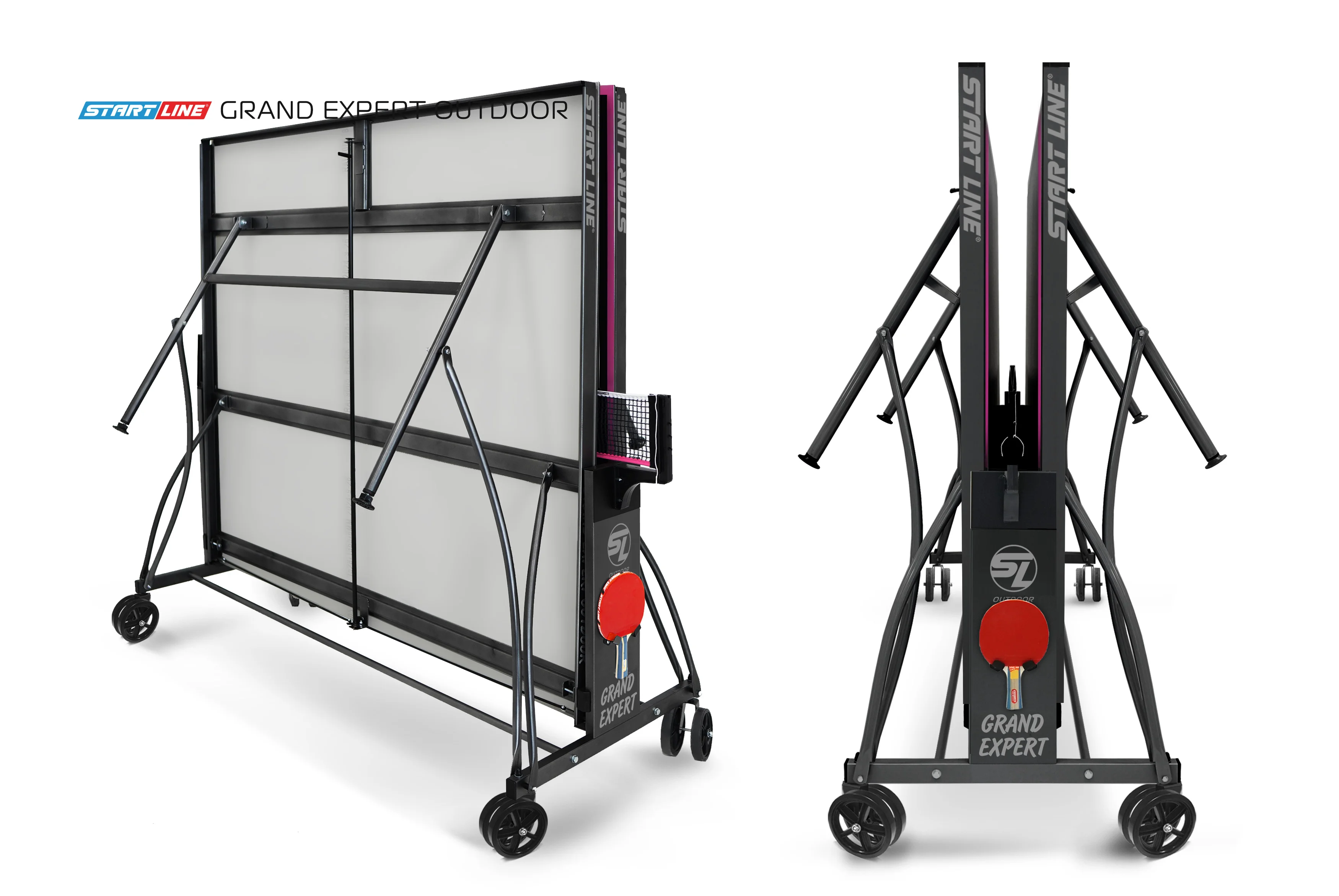 Реальное фото Стол теннисный GRAND EXPERT 6 Всепогодный Black от магазина Спортев