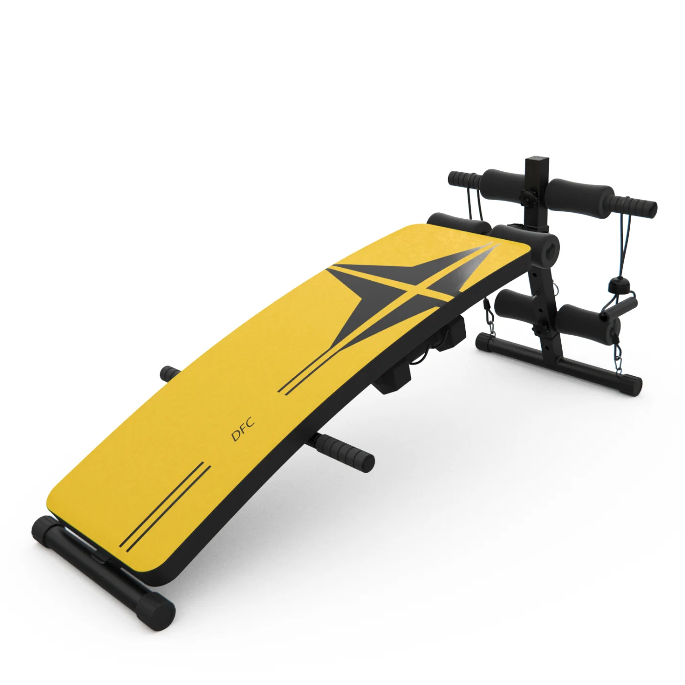 Реальное фото Скамья для пресса DFC гантели, эспандеры D102RY от магазина Спортев