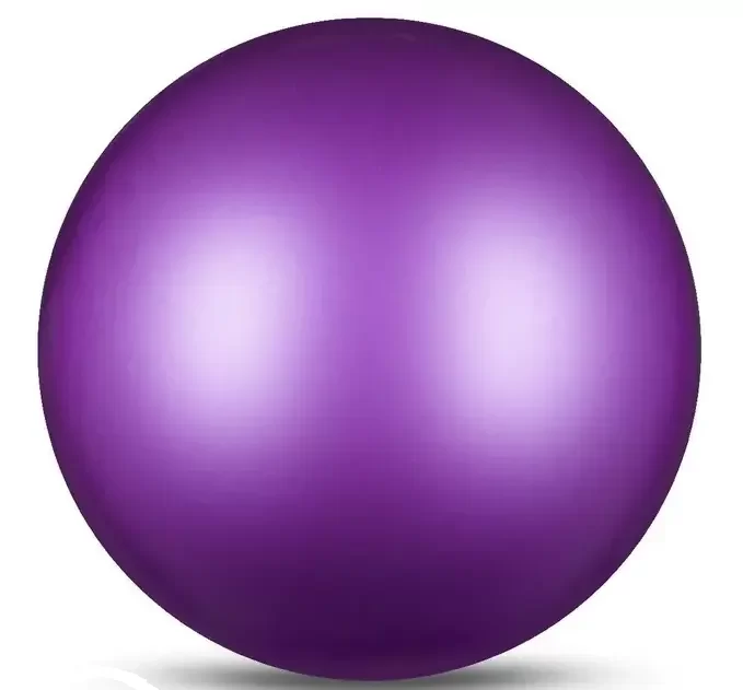 Реальное фото Мяч для художественной гимнастики 15 см 300 г Indigo металлик фиолетовый IN315 от магазина СпортЕВ