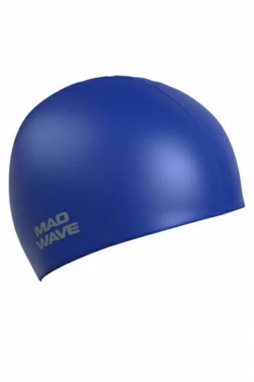 Реальное фото Шапочка для плавания Mad Wave Intensive Big blue M0531 12 2 03W от магазина СпортЕВ