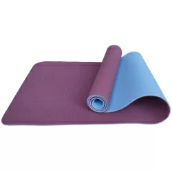 Коврик для йоги 183x61x0,6 см E33589 ТПЕ фиолетово/голубой 10020100
