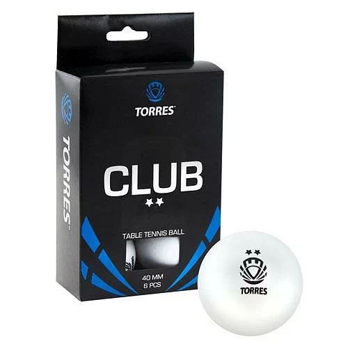 Реальное фото Мяч для настольного тенниса Torres Club 2* (1 шт) белый TT21014 от магазина СпортЕВ