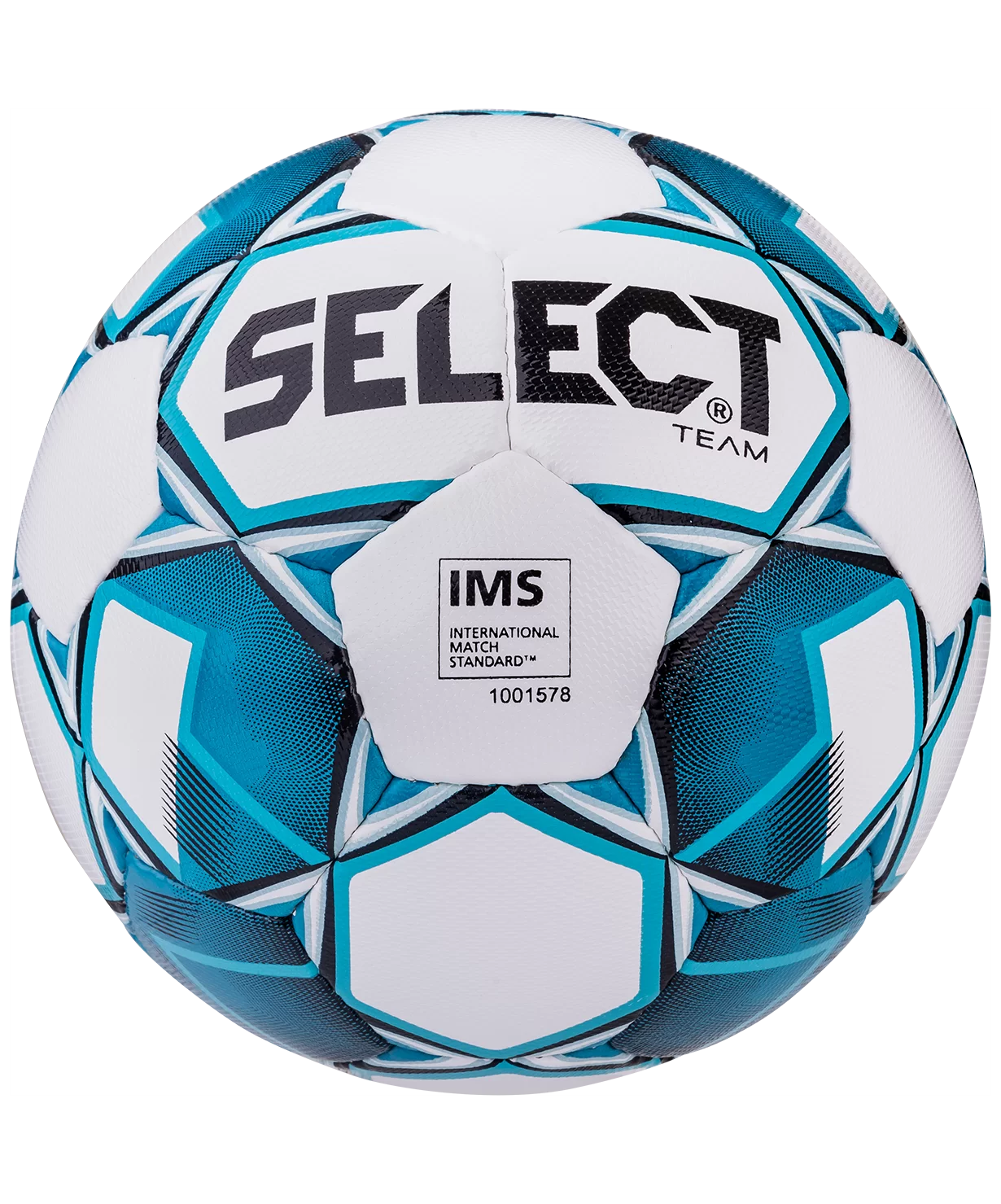 Реальное фото Мяч футбольный Select Team IMS №5 белый/синий/черный 815419 от магазина СпортЕВ