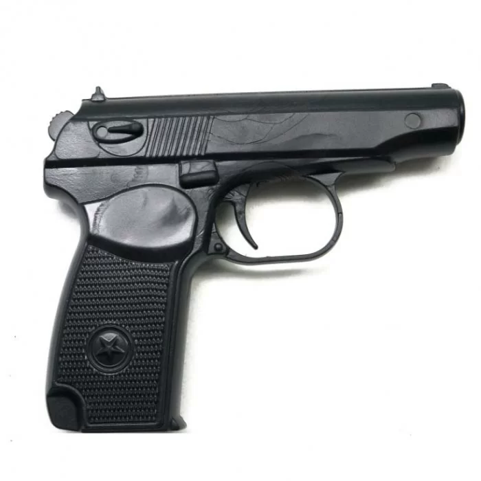 Реальное фото Пистолет тренировочный мягкий термоэластопласт 320 гр черный ПТ-2М от магазина СпортЕВ