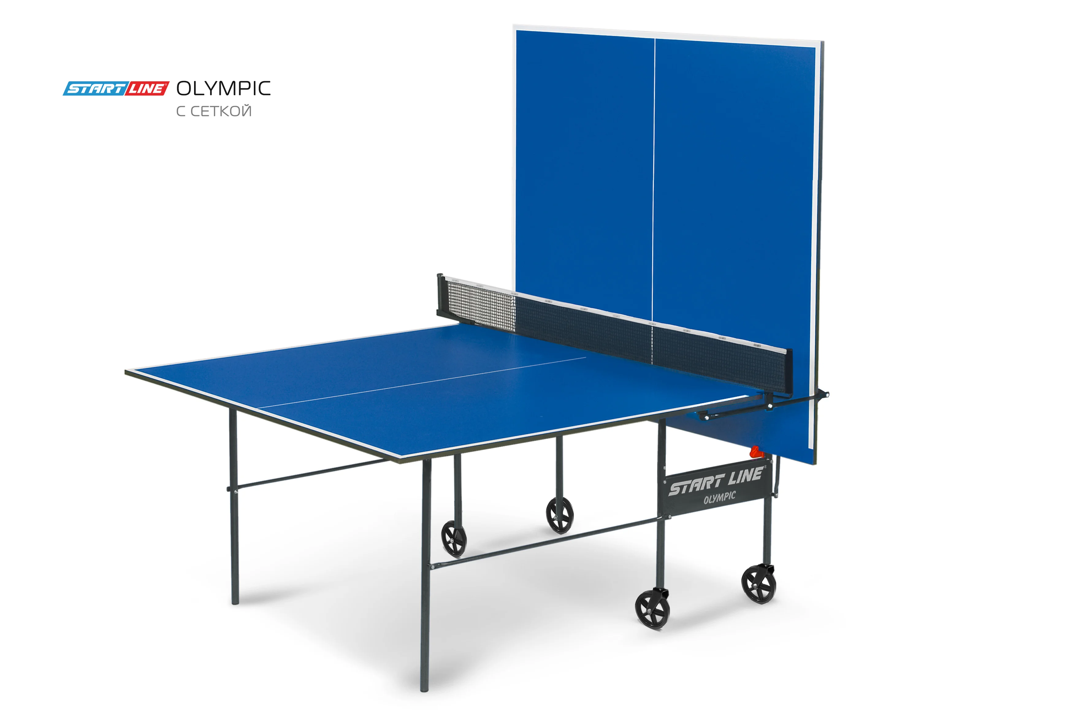 Реальное фото Стол теннисный Olympic с сеткой Синий от магазина Спортев