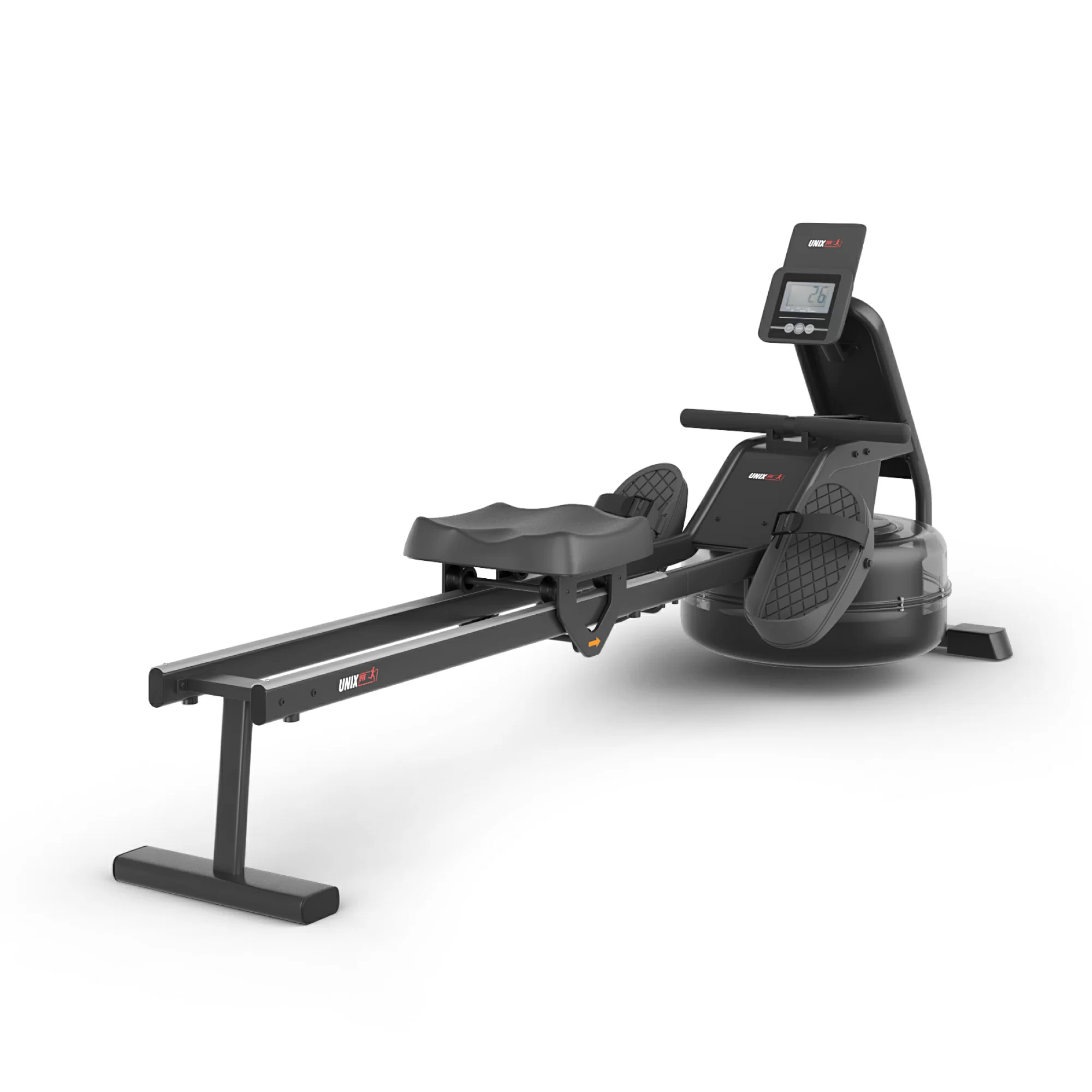 Реальное фото Гребной тренажер UNIX Fit Water Rower 340 от магазина Спортев