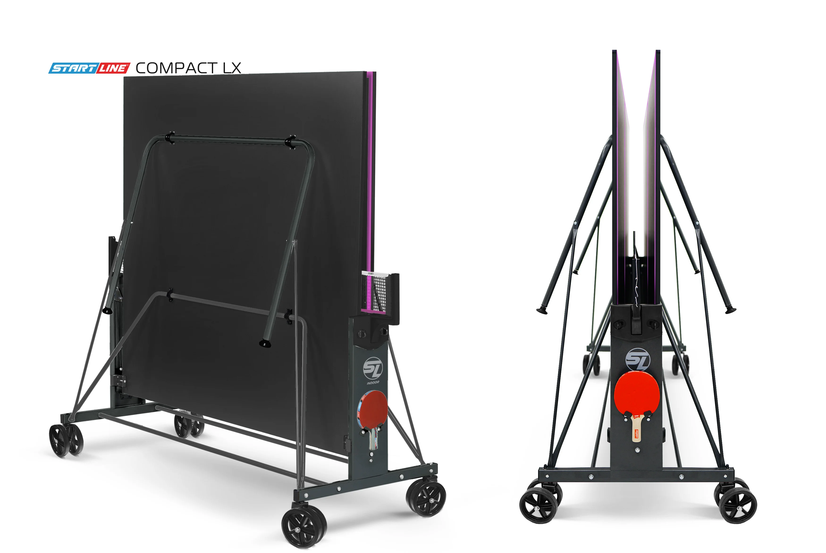 Стол теннисный Compact LX Black Реальное фото Стол теннисный Compact LX Black от магазина Спортев
