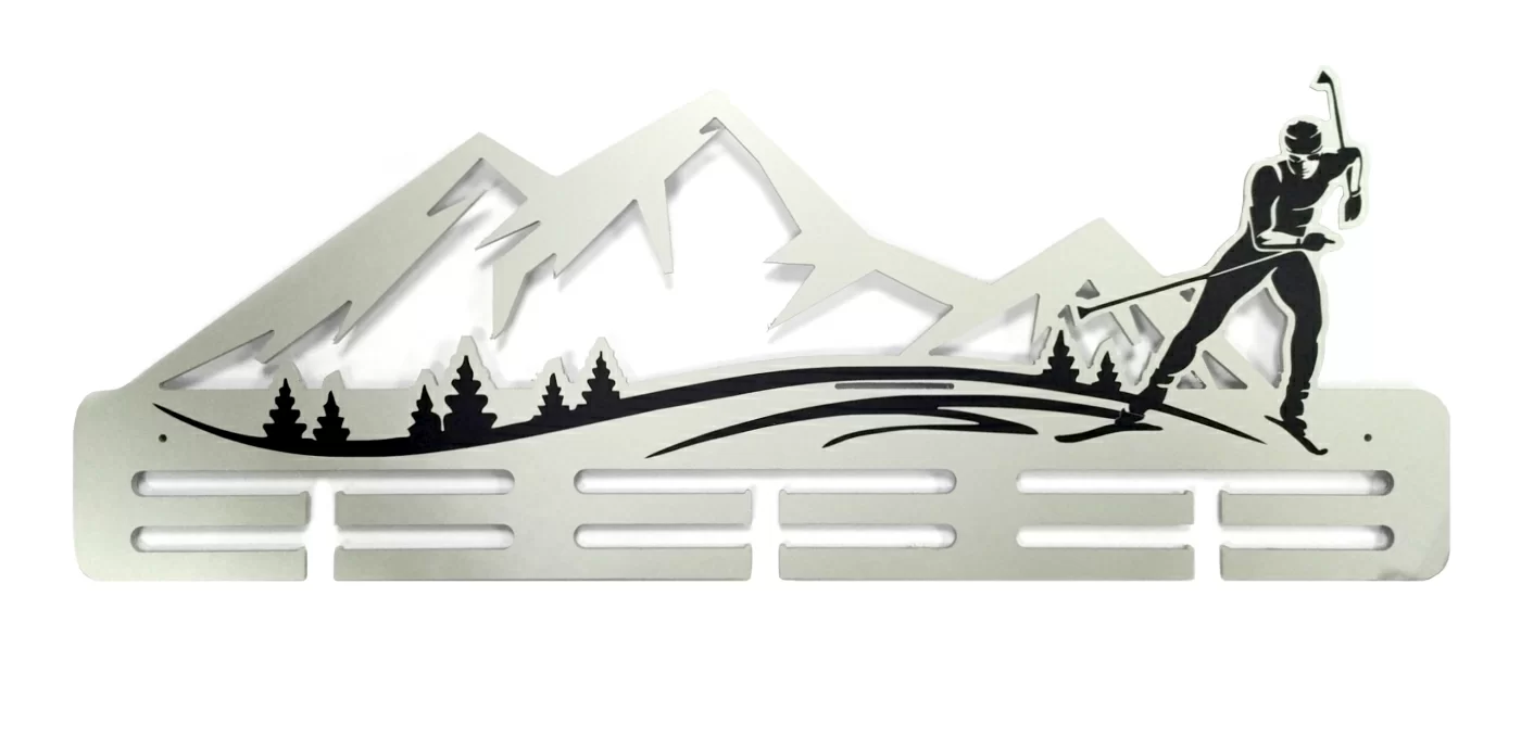 Реальное фото Медальница "Лыжные гонки" 60 см ММН01 от магазина СпортЕВ