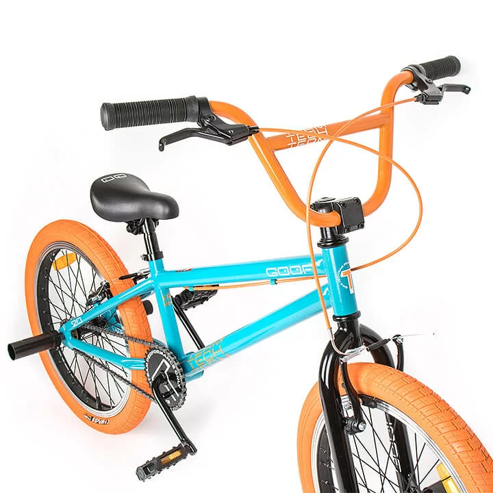 Реальное фото Велосипед BMX TechTeam Goof 20" (2023) бирюзово-оранжевый 580035 от магазина СпортЕВ