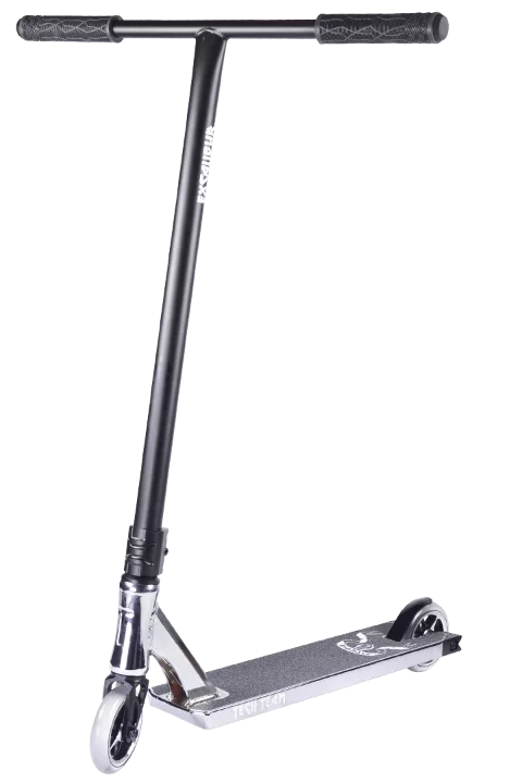 Реальное фото Самокат TechTeam Excalibur (2021) трюковой silver chrome от магазина СпортЕВ