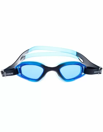 Реальное фото Очки для плавания Mad Wave Micra Multi II Junior blue M0419 01 0 03W от магазина СпортЕВ