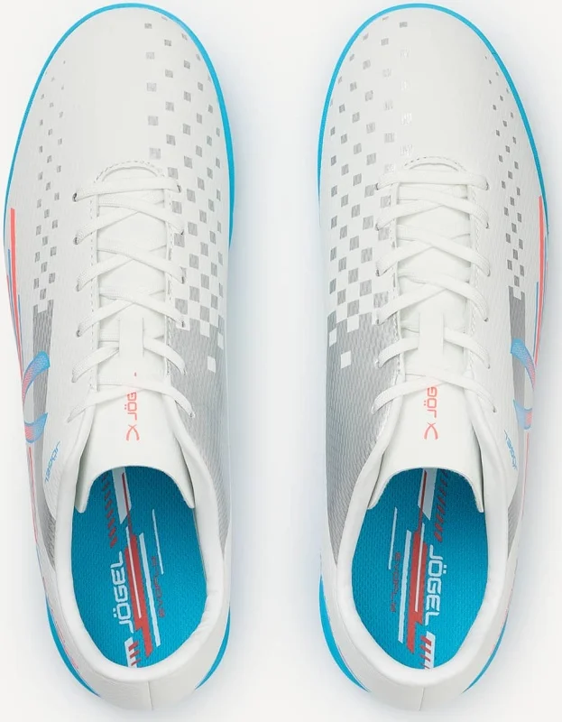 Реальное фото Бутсы Jogel Evofly TF Talant белый/голубой 4211 от магазина Спортев