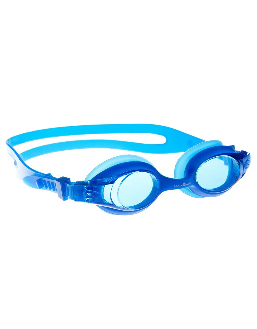 Реальное фото Очки для плавания Mad Wave Autosplash Junior blue M0419 02 0 03W от магазина СпортЕВ