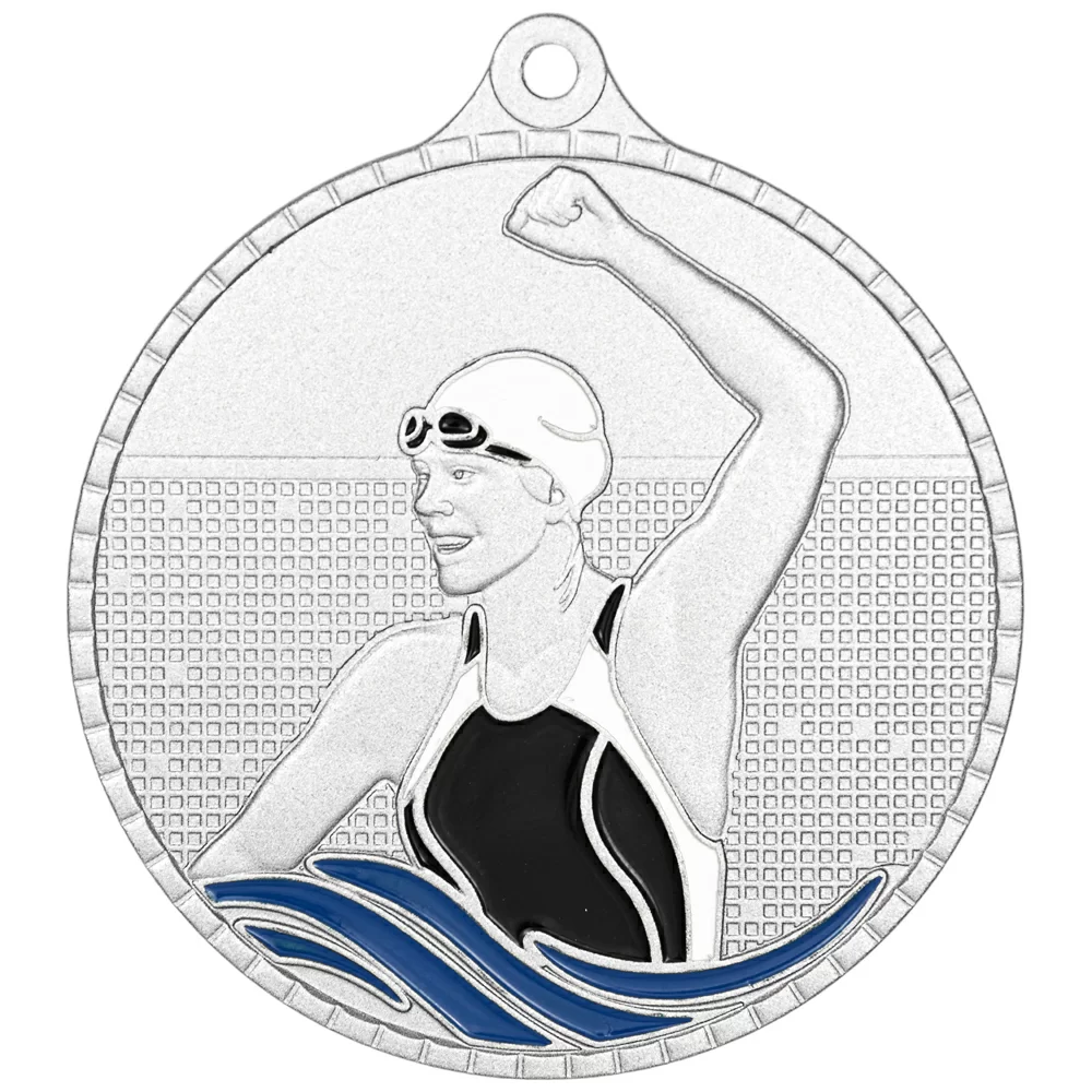 Реальное фото Медаль MZP 605-55/S плавание женское (D-55мм, s-2 мм) от магазина СпортЕВ