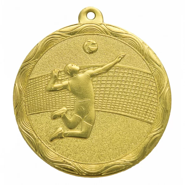 Реальное фото Медаль MZ 81-50/G волейбол (D-50 мм, s-2 мм) от магазина СпортЕВ