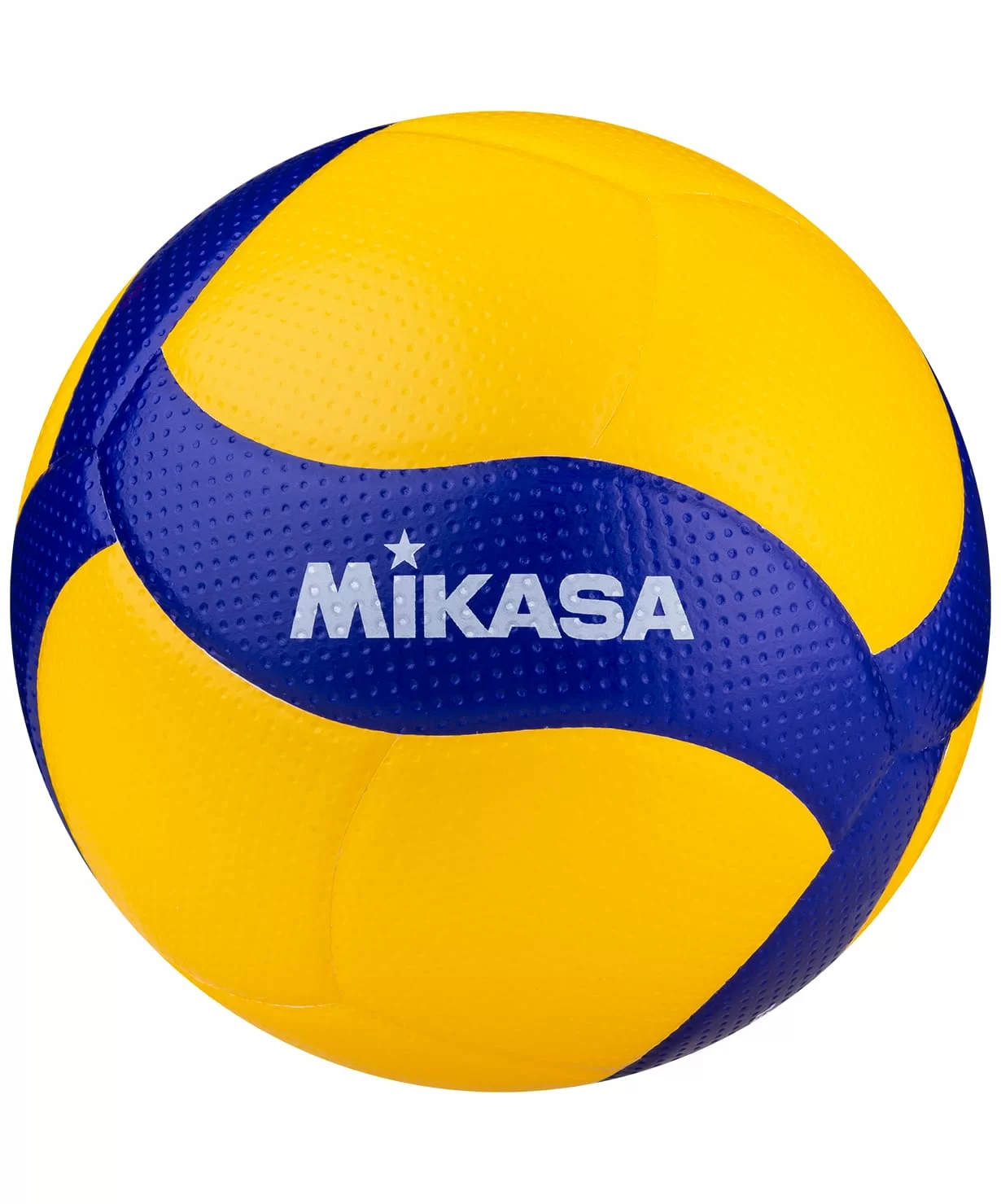 Реальное фото Мяч волейбольный Mikasa V300W р.5 FIVB Approved желто-синий от магазина Спортев