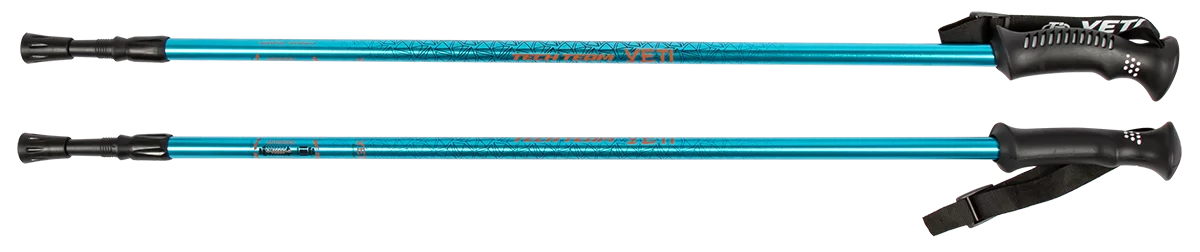 Реальное фото Палки для скандинавской ходьбы TechTeam Yeti 115-135 см 2-секционные синие от магазина СпортЕВ