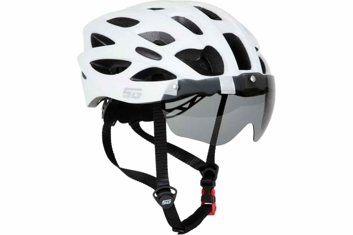 Реальное фото Шлем STG WT-037 с визором белый Х112443/Х112444 от магазина Спортев