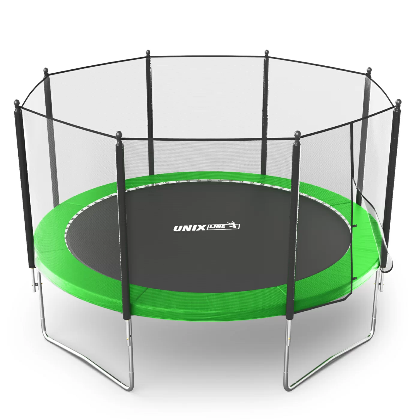 Реальное фото Батут UNIX Line Simple 12 ft Green (outside) от магазина Спортев