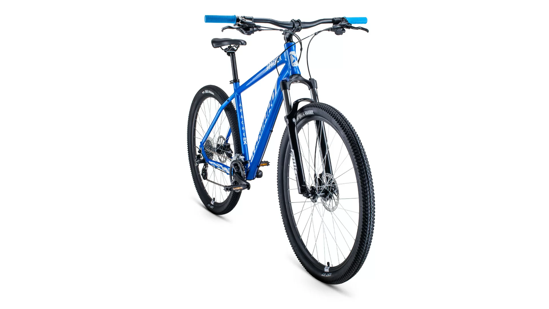 Реальное фото Велосипед Forward Apache 29 X (2021) синий/серебристый 1BKW1M39D003 от магазина СпортЕВ