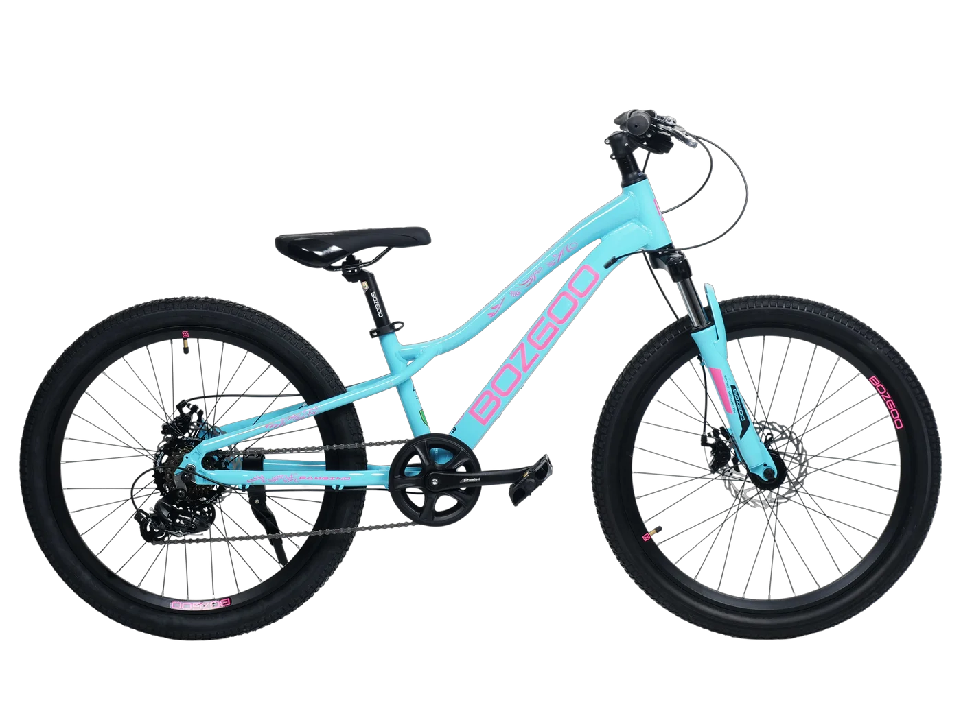 Велосипед BOZGOO Bambino 24" бирюза/розовый 26587 Реальное фото Велосипед BOZGOO Bambino 24" бирюза/розовый 26587 от магазина Спортев