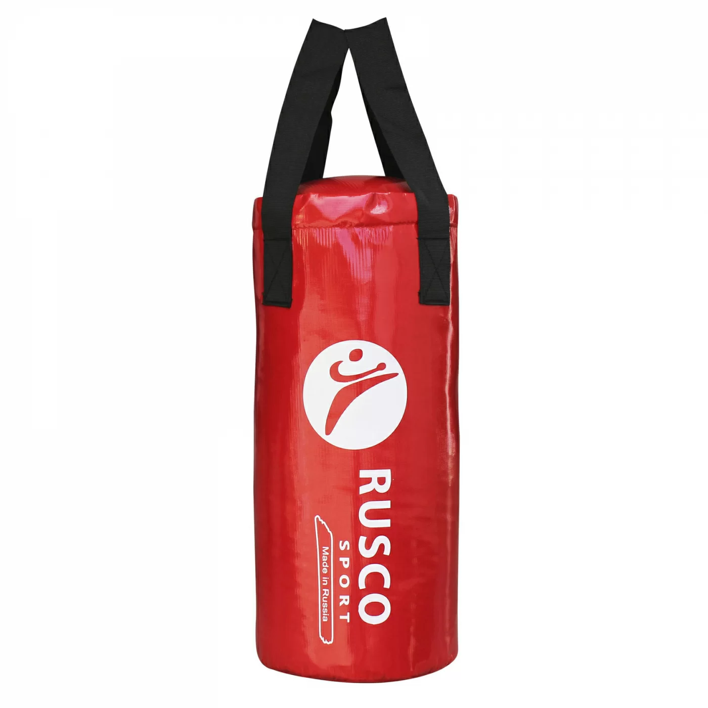 Реальное фото Мешок боксерский RuscoSport 7 кг (+/- 2 кг), 45 см, d-25 см красный от магазина СпортЕВ