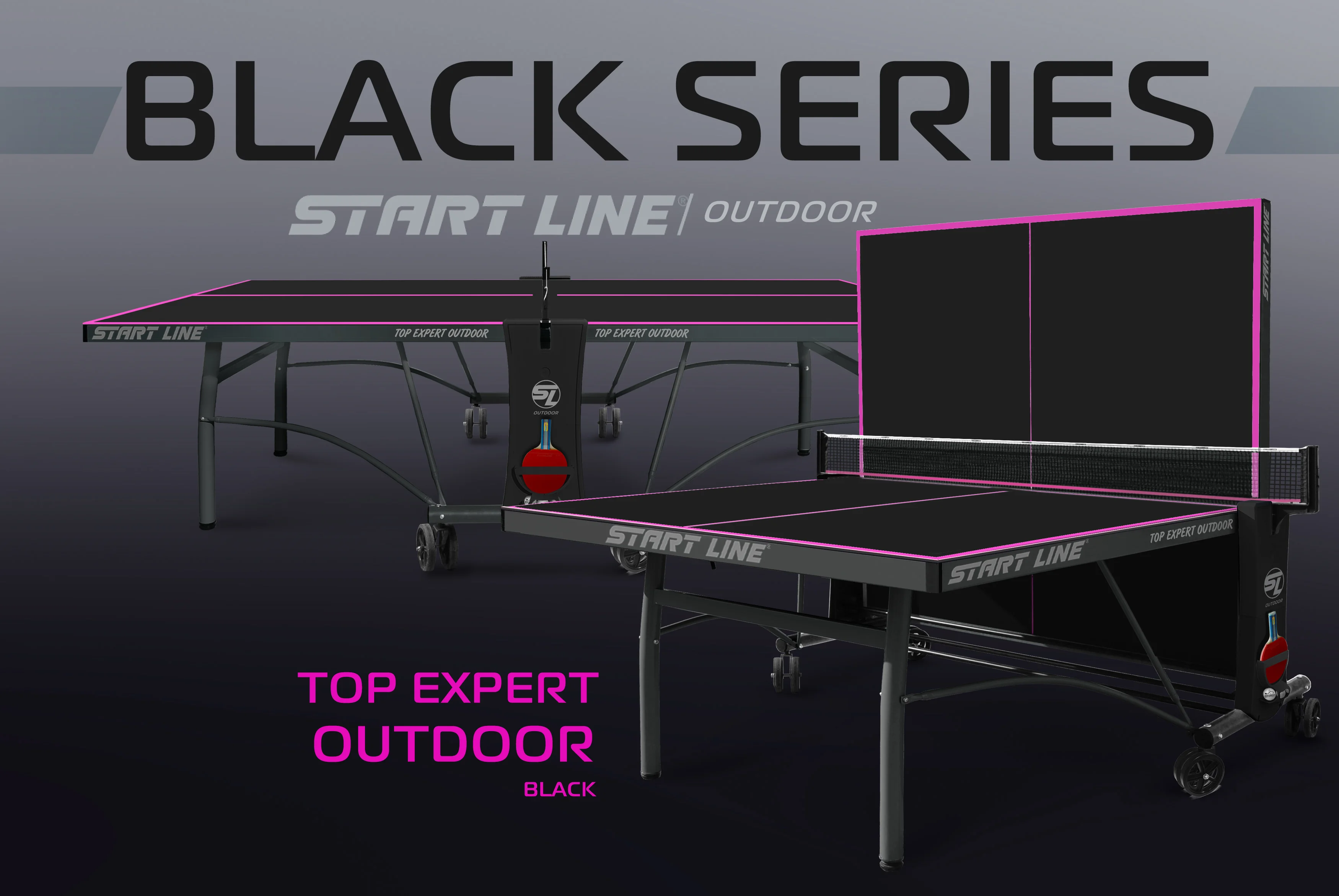 Реальное фото Стол теннисный Top Expert 6 Всепогодный Black от магазина Спортев