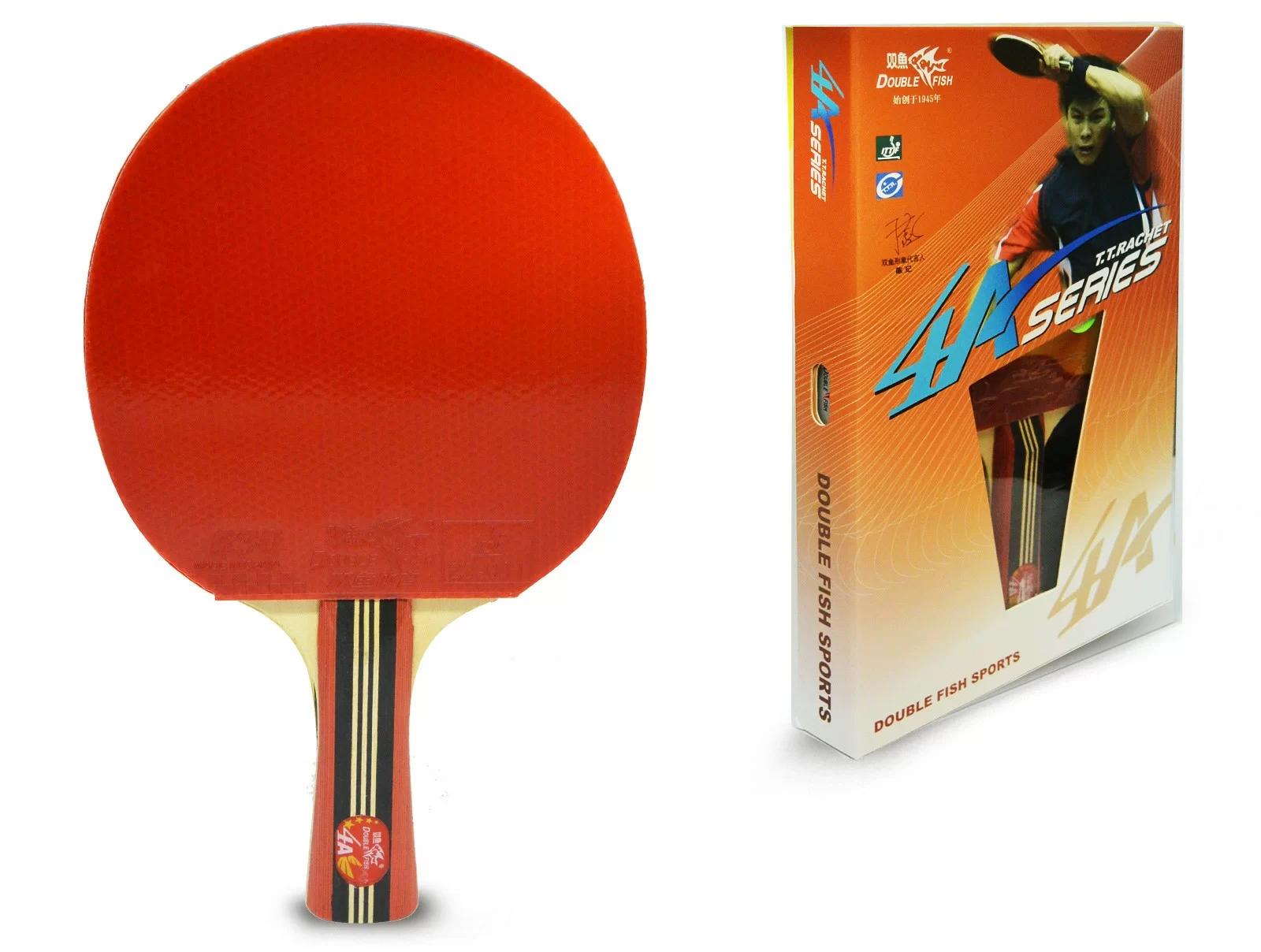 Реальное фото Ракетка для настольного тенниса Double Fish серия 4A+C +2 мяча 1* от магазина СпортЕВ