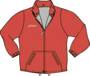 Реальное фото Куртка Asics Jacket Time в/з красн T555Z2/0026 от магазина СпортЕВ