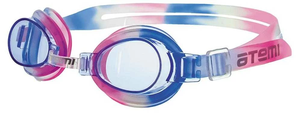 Реальное фото Очки для плавания Atemi S301 детские PVC/силикон сине-бело-розовые от магазина СпортЕВ