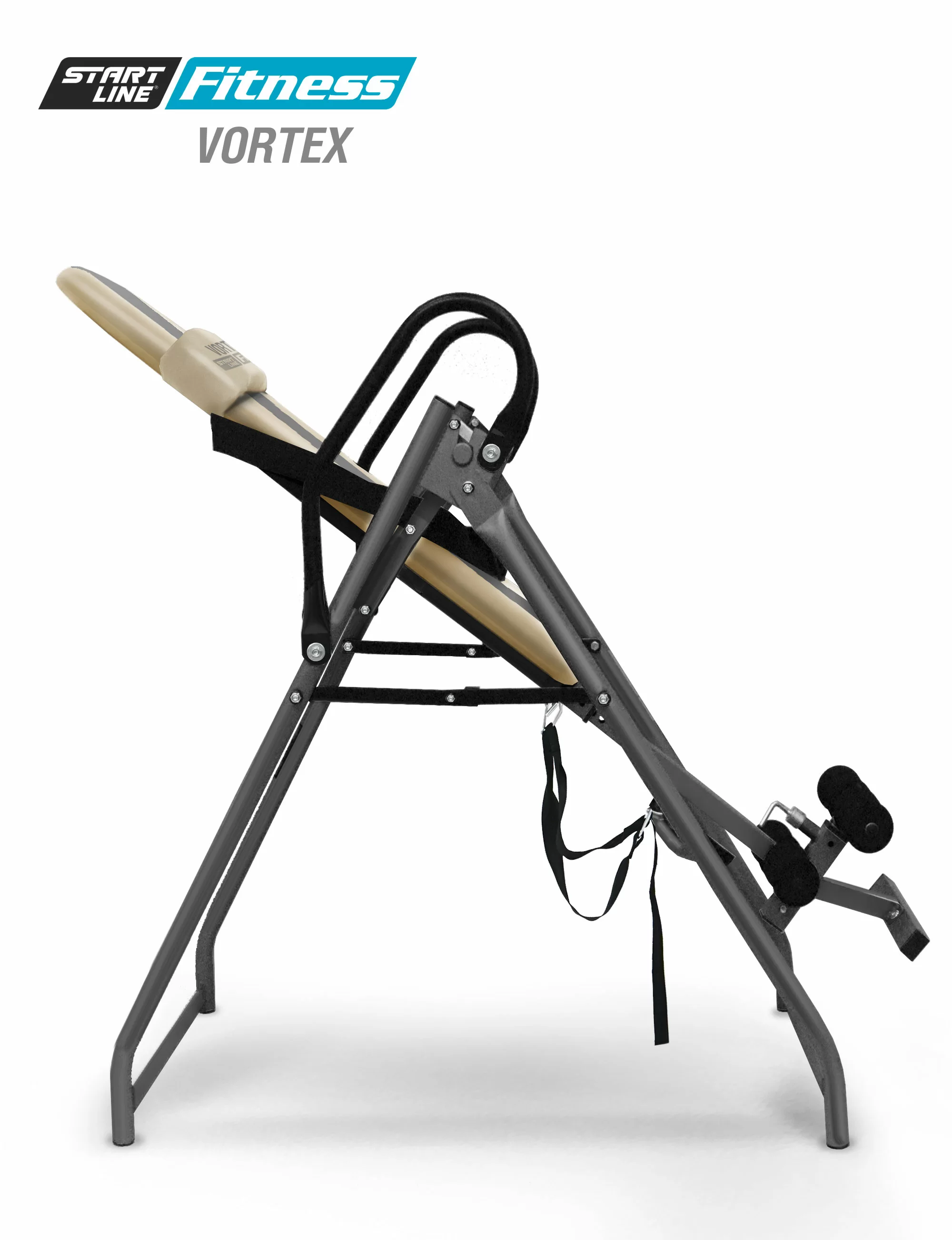 Реальное фото Инверсионный стол Vortex бежево-серый c подушкой от магазина СпортЕВ