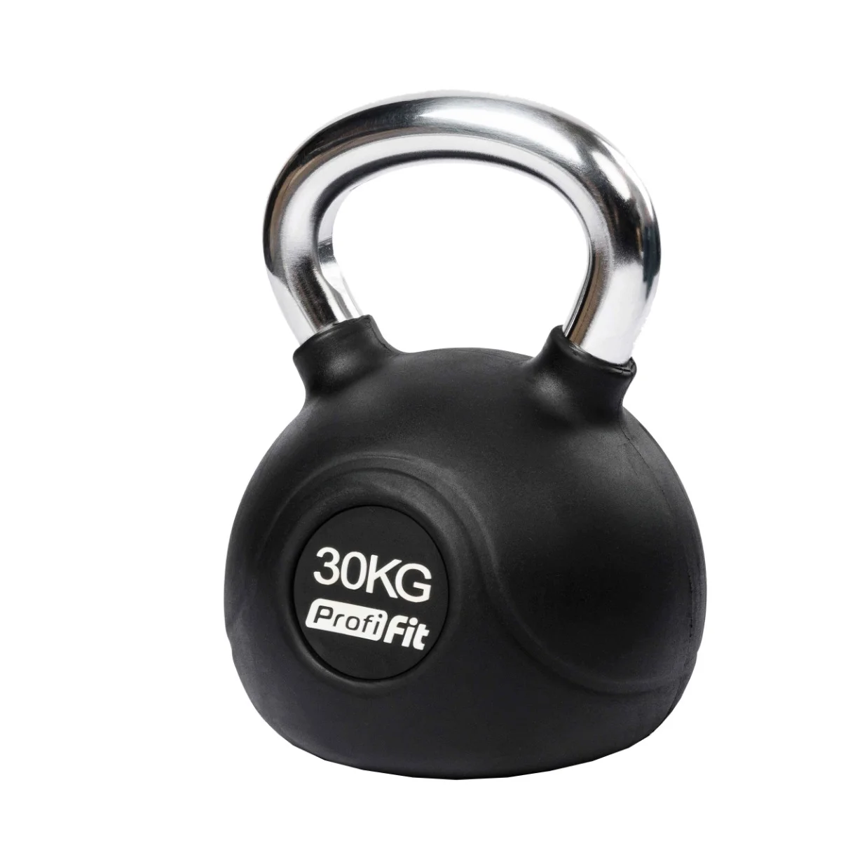Реальное фото Гиря обрезиненная с хромированной ручкой PROFI-FIT 30 кг от магазина Спортев