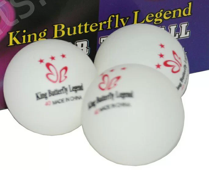 Реальное фото Мяч для настольного тенниса King Butterfly Legend 3* (1 шт) 1440/3S от магазина СпортЕВ