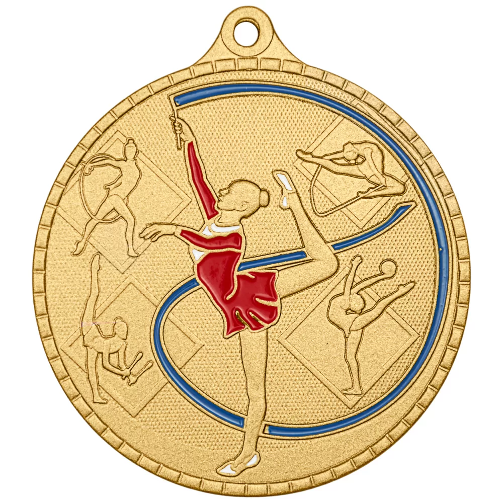 Реальное фото Медаль MZP 640-55/GМ художественная гимнастика (D-55мм, s-2 мм) от магазина Спортев