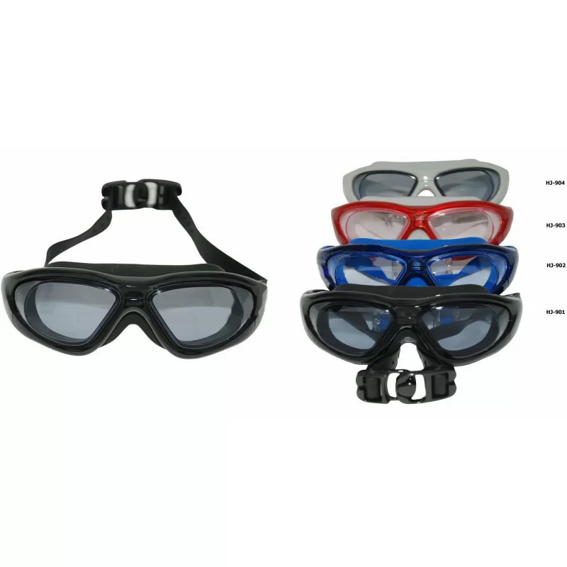 Реальное фото Очки-маска для плавания Stingrey HJ-901 черные от магазина СпортЕВ