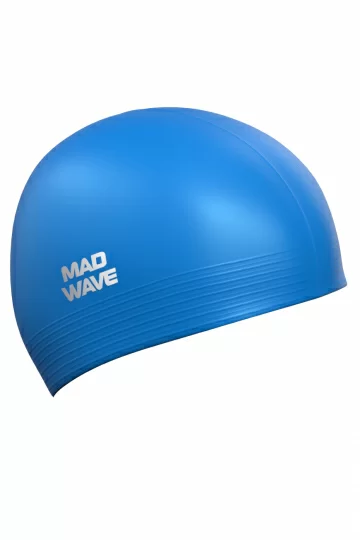 Реальное фото Шапочка для плавания Mad Wave Solid Soft blue M0565 02 0 04W от магазина СпортЕВ